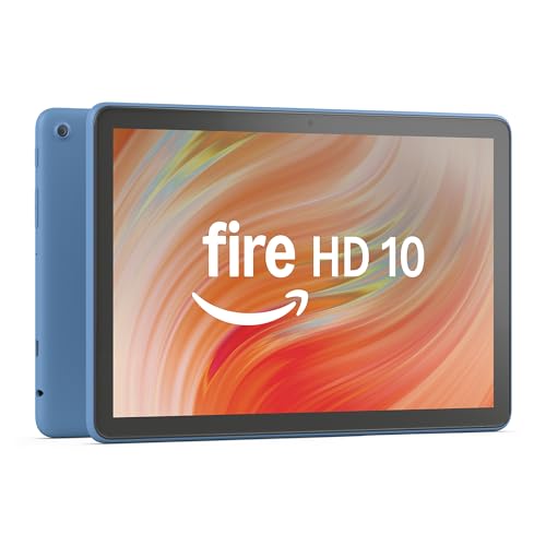 Amazon Fire HD 10 tablet (newest model) built for relaxation, 10.1" vibrant Full HD screen, octa-core processor, 3 GB RAM, 64 GB, Lilac