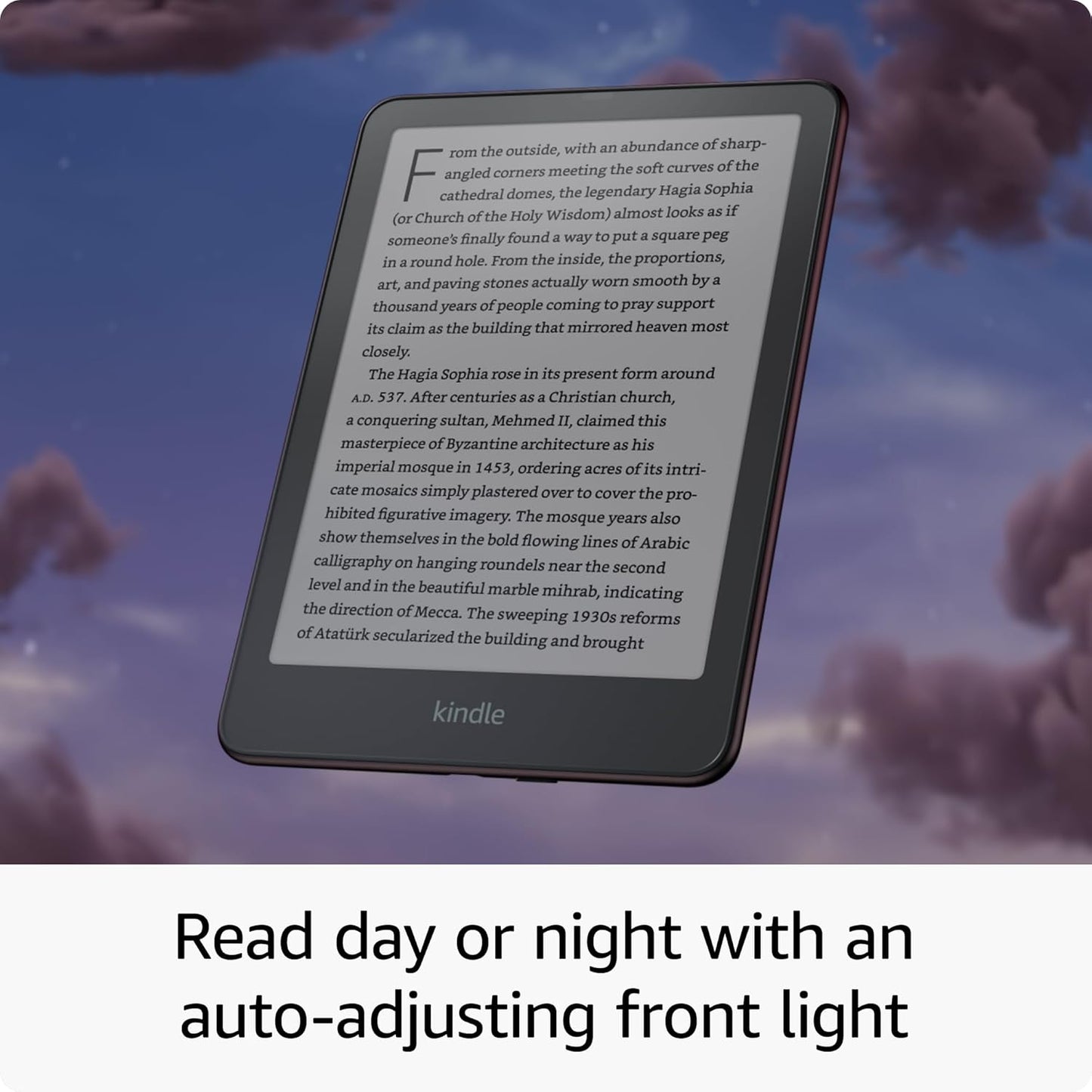 All-new Amazon Kindle Paperwhite Signature Edition (32 GB) – Our fastest Kindle with auto-adjusting front light, wireless charging, and weeks of battery life – Metallic Raspberry