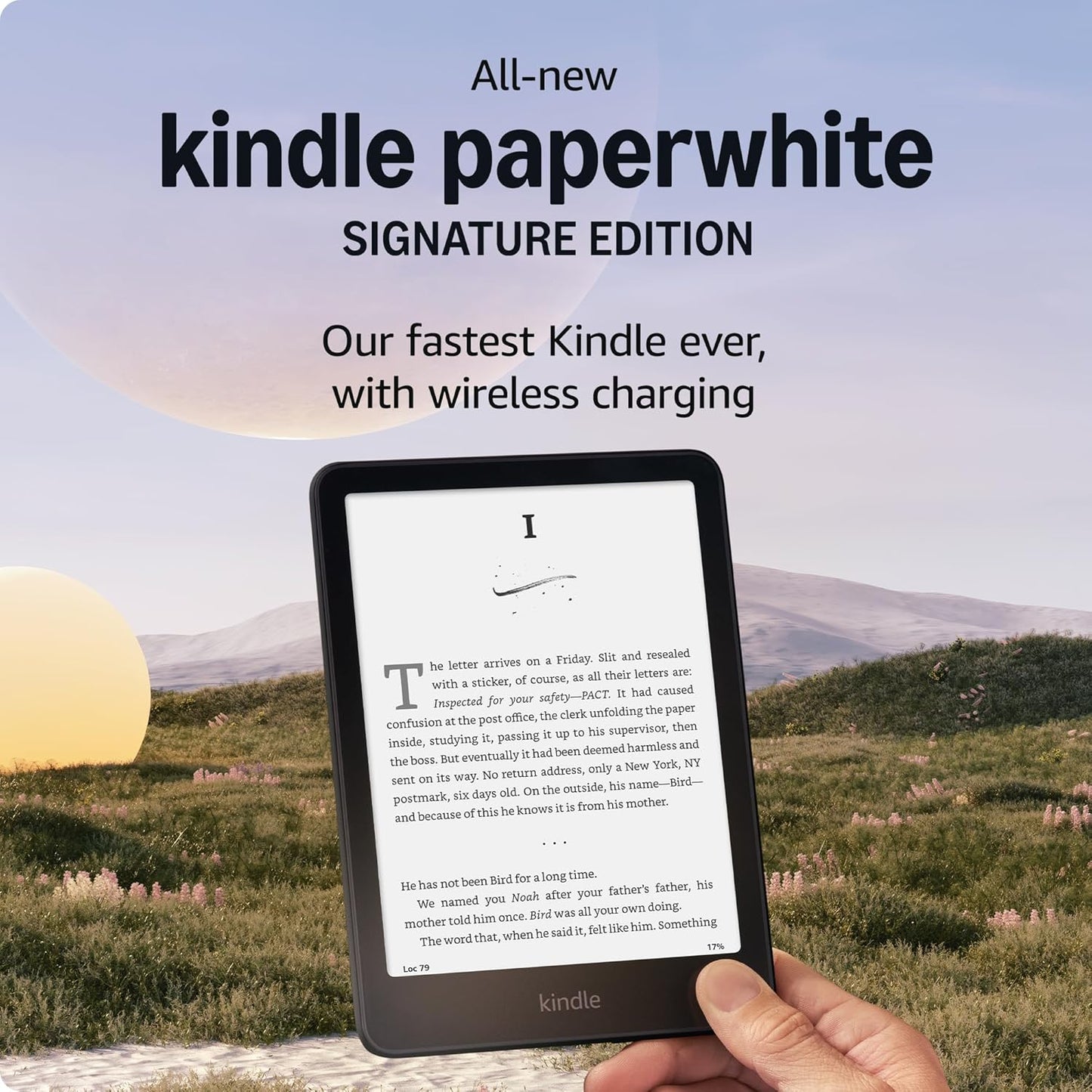 All-new Amazon Kindle Paperwhite Signature Edition (32 GB) – Our fastest Kindle with auto-adjusting front light, wireless charging, and weeks of battery life – Metallic Raspberry