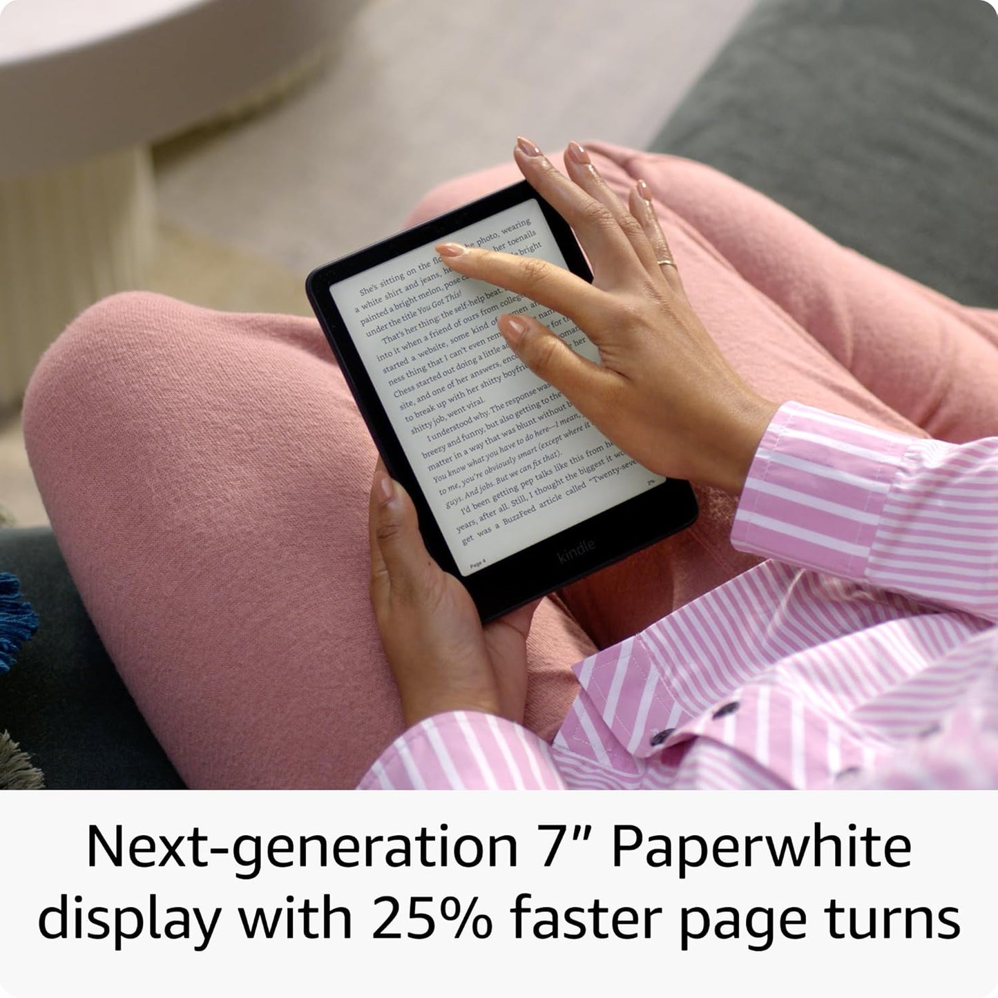 All-new Amazon Kindle Paperwhite Signature Edition (32 GB) – Our fastest Kindle with auto-adjusting front light, wireless charging, and weeks of battery life – Metallic Raspberry